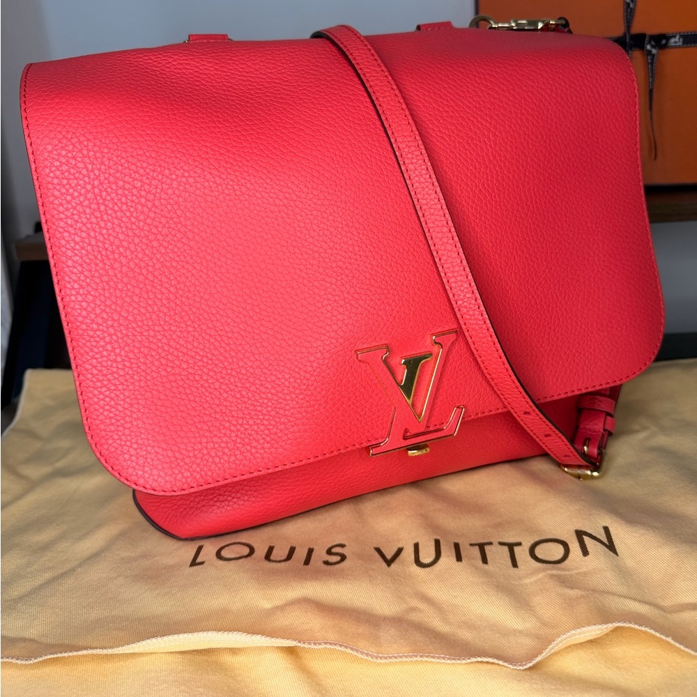 SOLD - Louis Vuitton Red Coral Leather Taurillon Volta